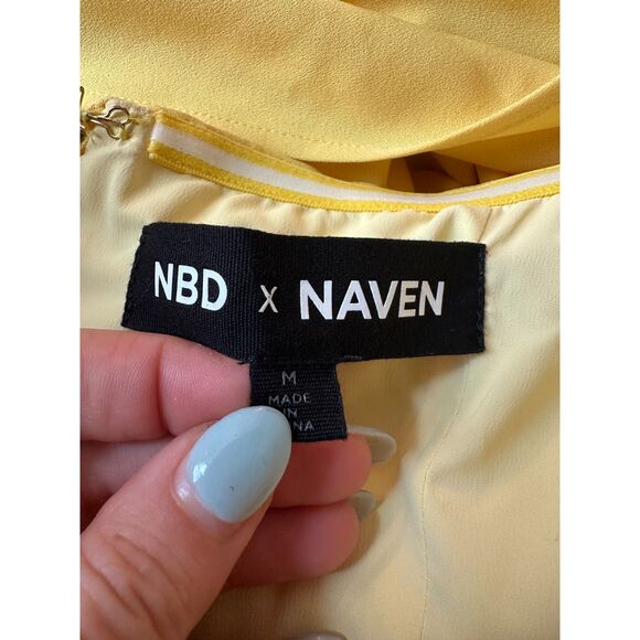 NBD x Naven Strapless Lauren Jumpsuit in Yellow Size Medium - Picture 7 of 8